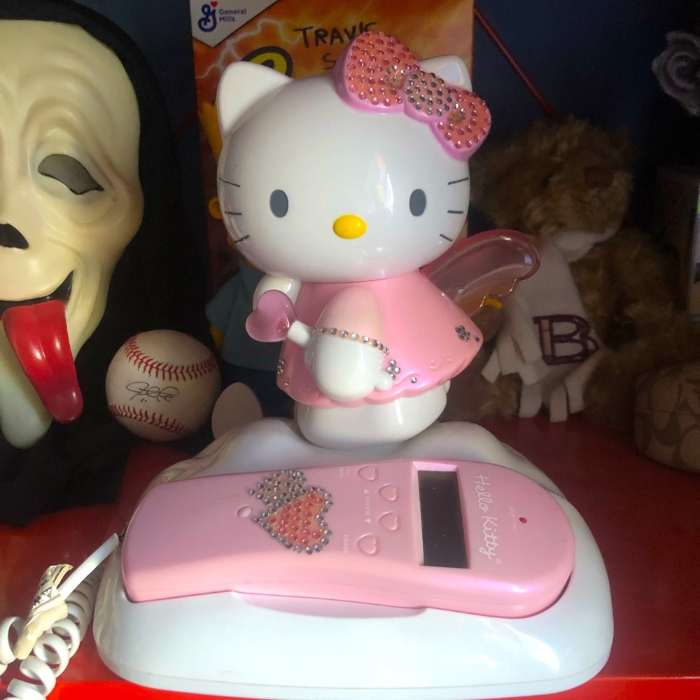 Collectible Hello Kitty Angel Corded Landline Phone Call ID Telephone